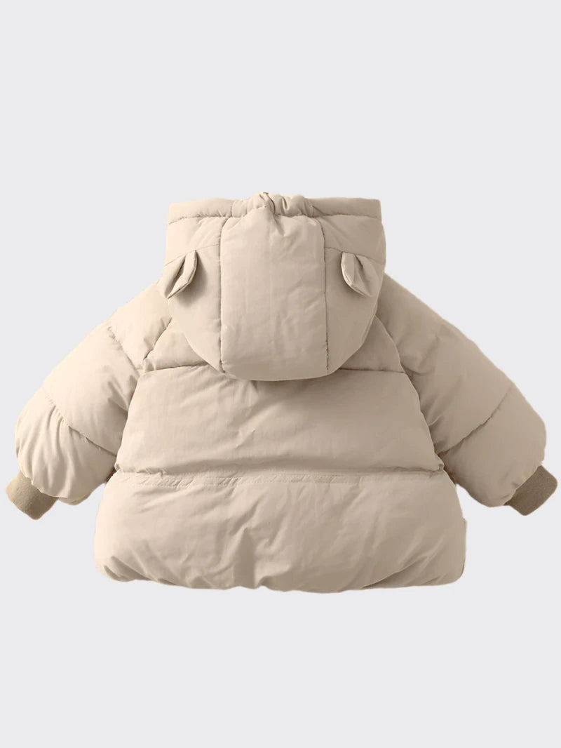 BEIGE DOWN JACKET back