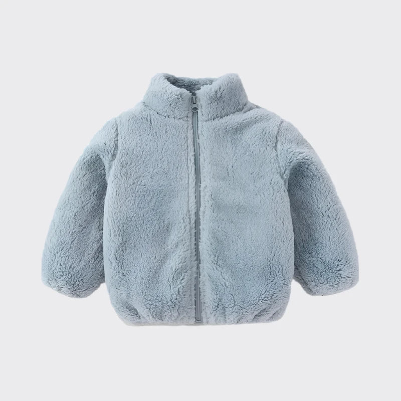 Blue fleece jacket full zipper