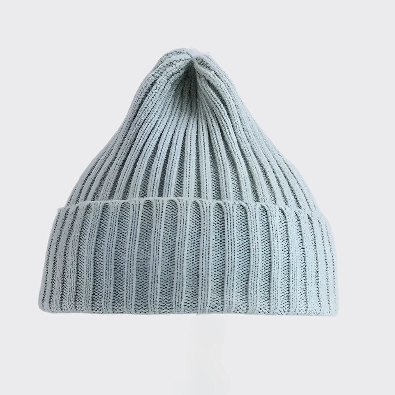 Blue ribbed beanie