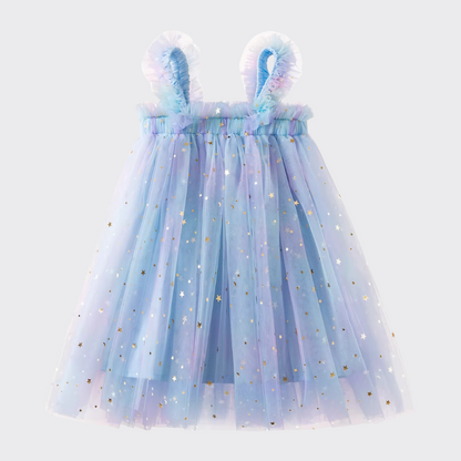 Blue tulle dress with stars