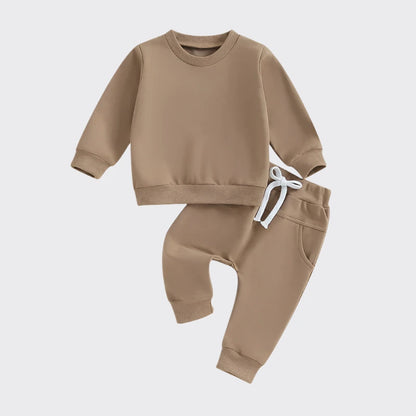 Brown Sweatshirt Tracksuit - front