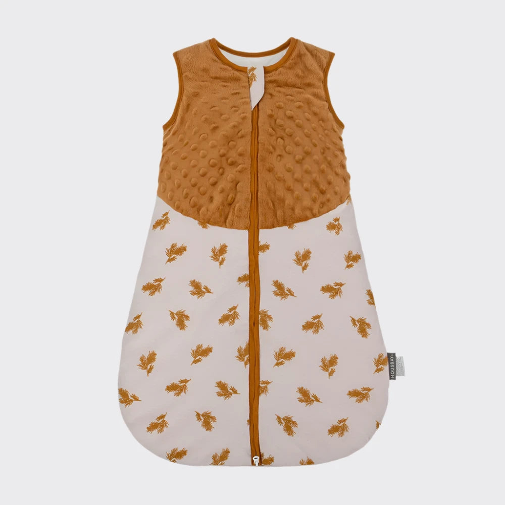  Brown sleepsack with foxes design front 