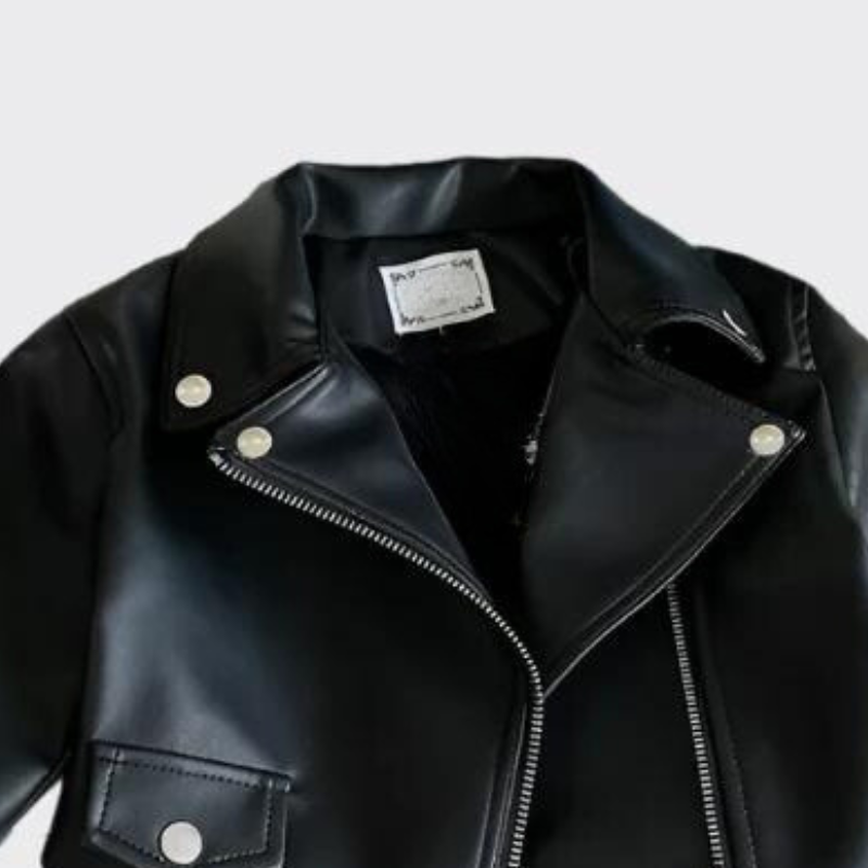 CLOSE UP FAUX LEATHER BUCKLES JACKET