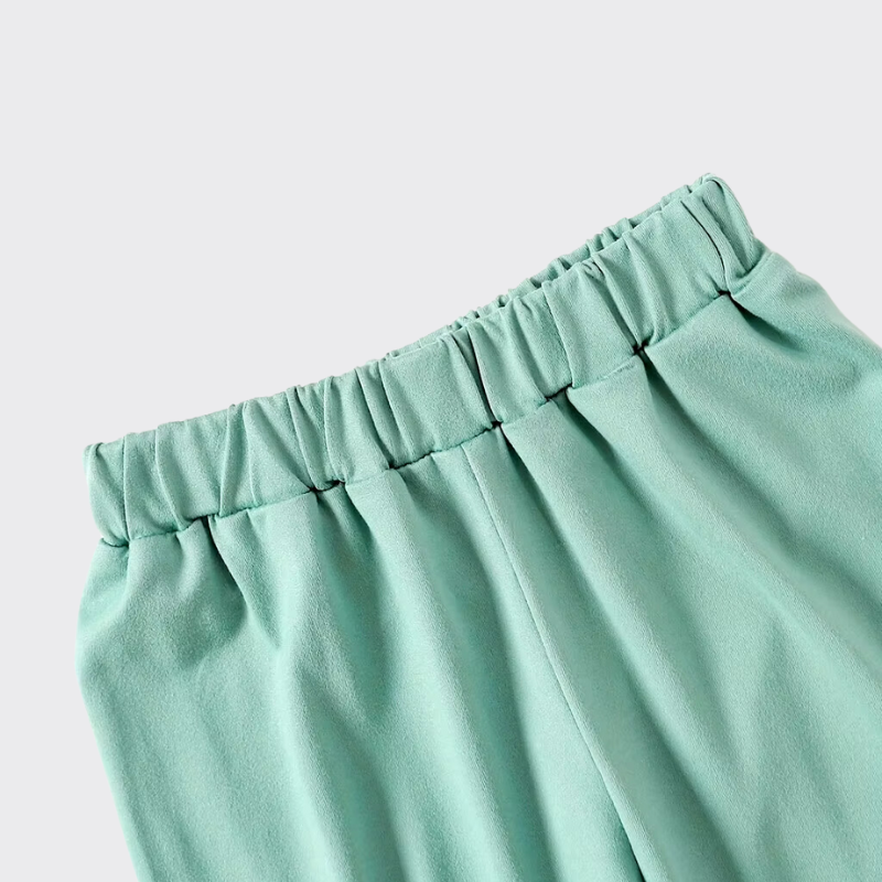 Close up of green pants