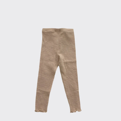 Cotton pajama pants in khaki