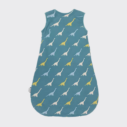 Green sleepsack with dinosaur design back