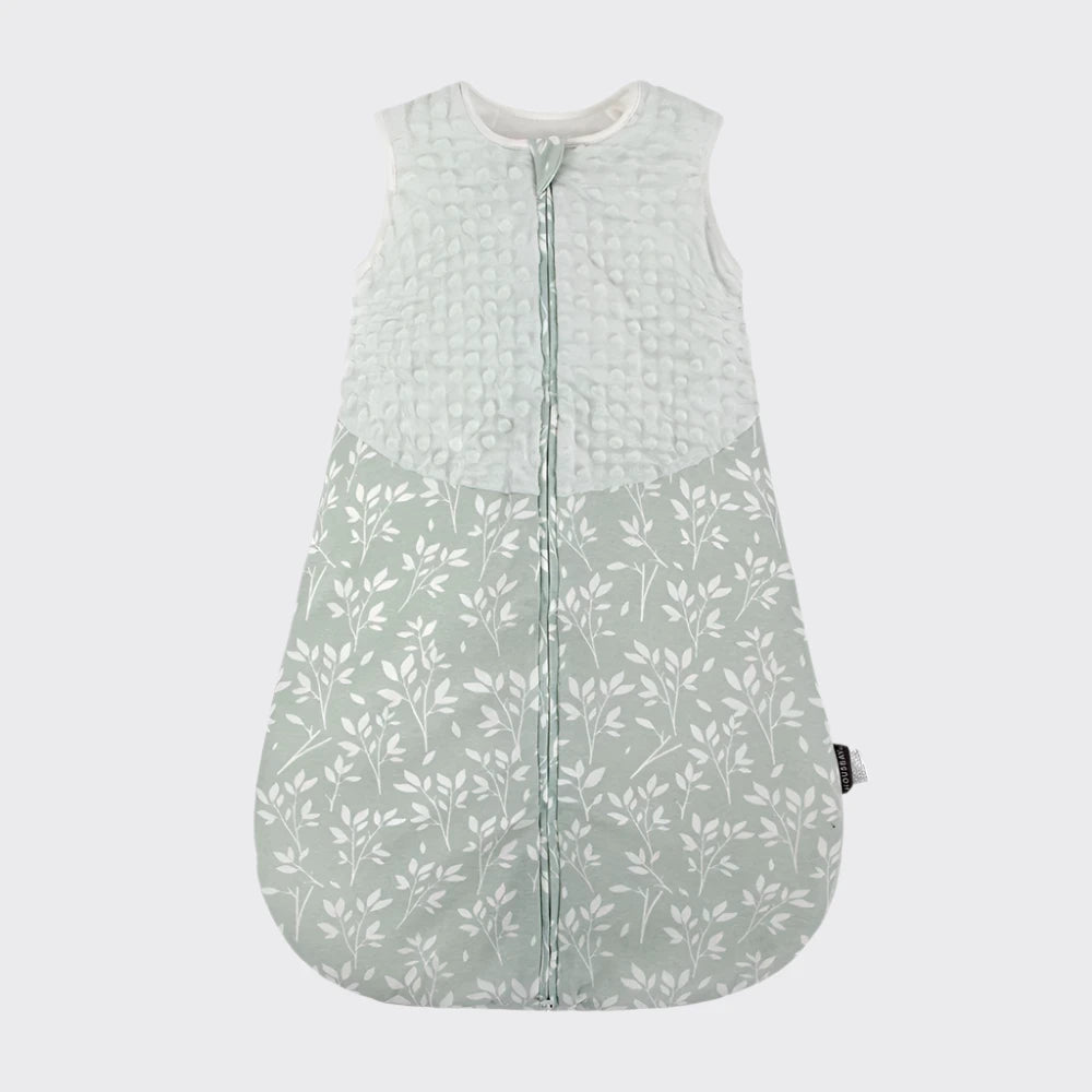 Green sleepsack with grass design front