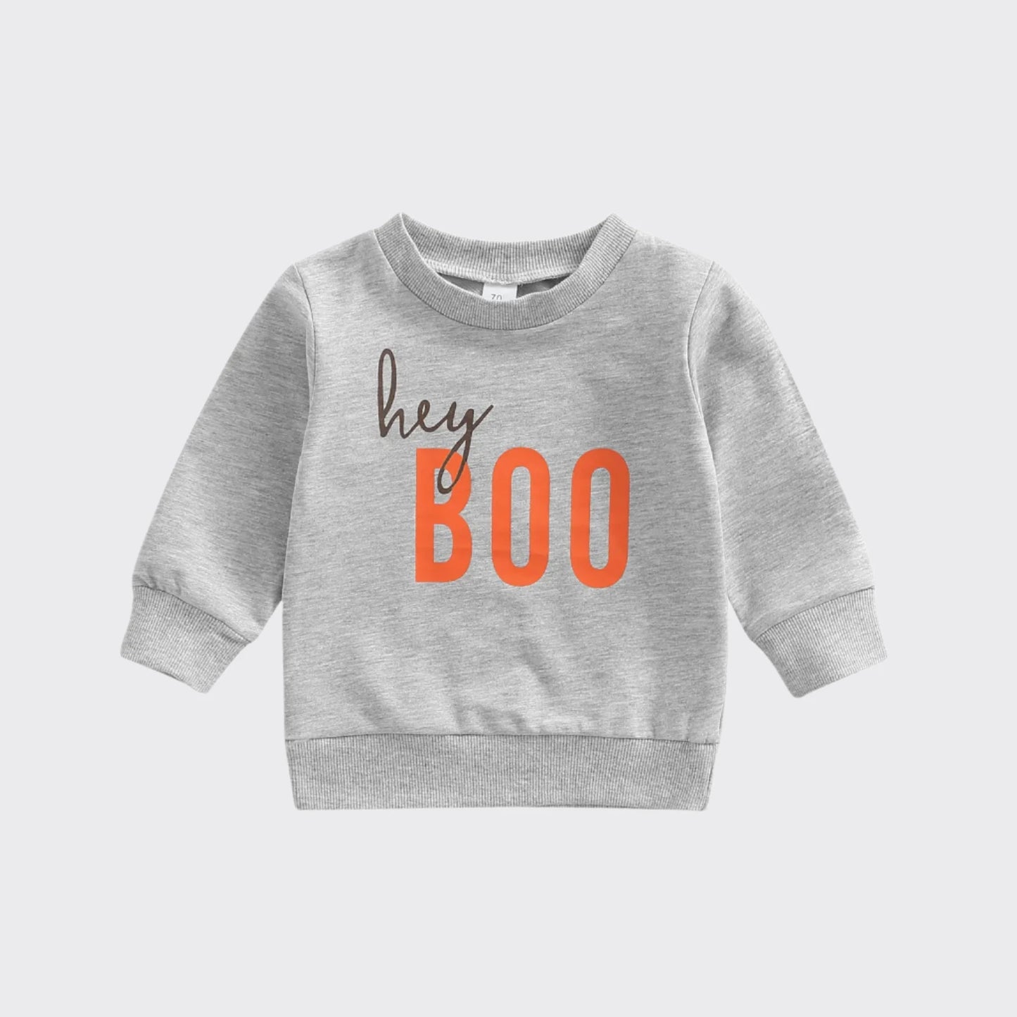 Grey "Hey Boo" sweatshirt