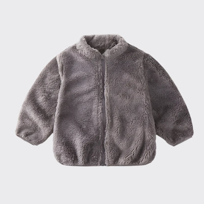 Grey fleece jacket full zipper