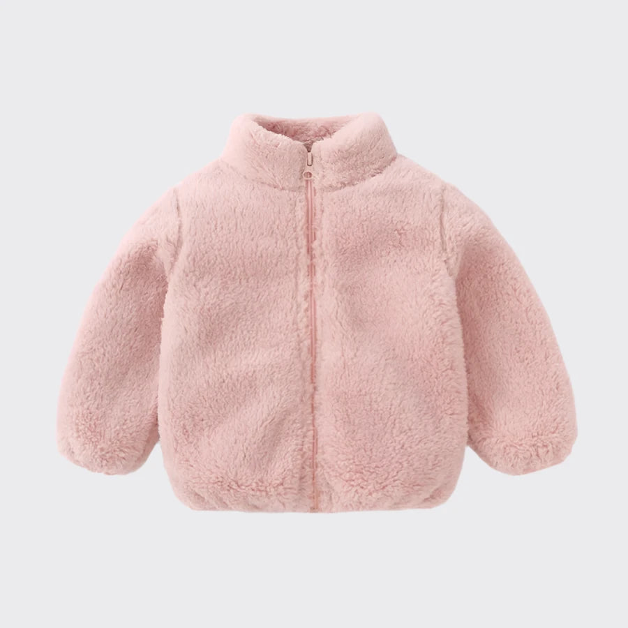 Pink fleece jacket full zipper