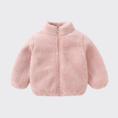 Pink fleece jacket full zipper