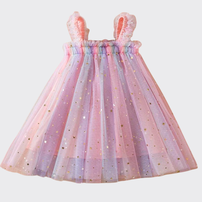 Pink tulle dress with stars