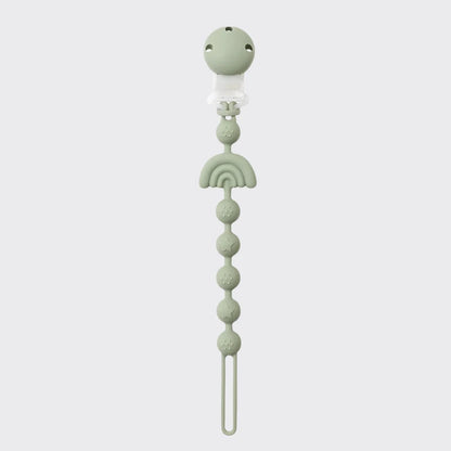 SILICONE PACIFIER CLIP CHAIN IN GREEN