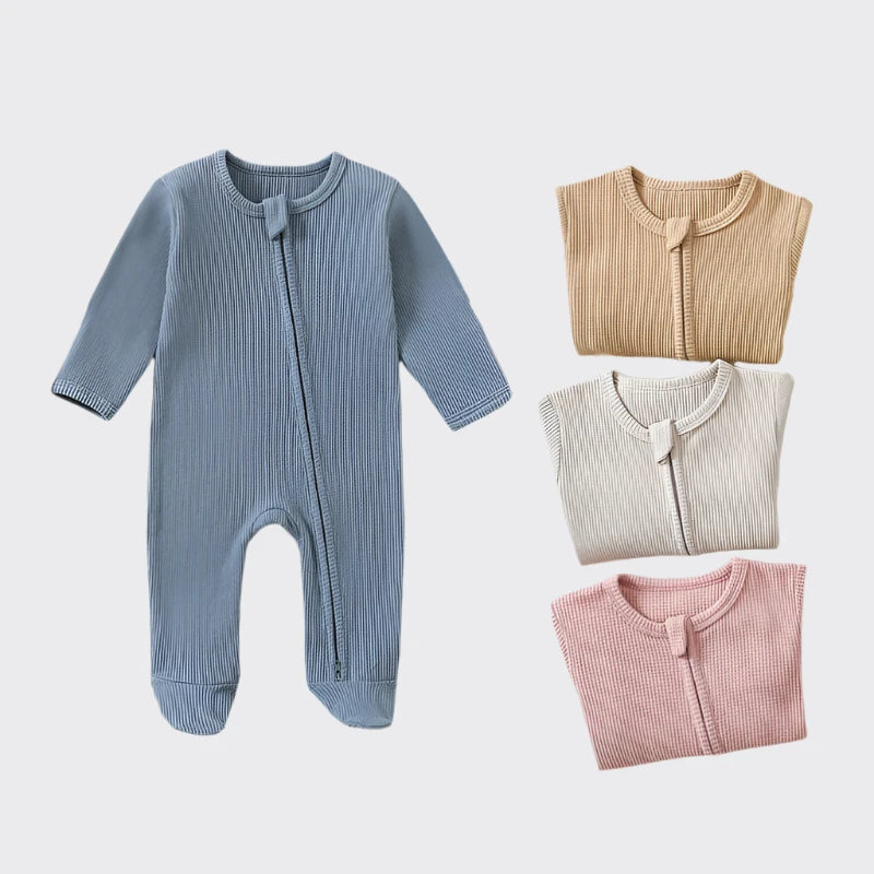 ORGANIC 100% COTTON WAFFLE ROMPER