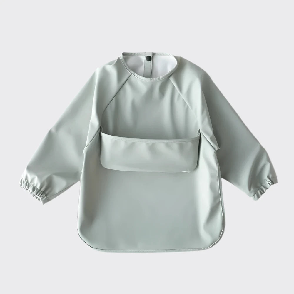 Sea Green baby bib with center pocket