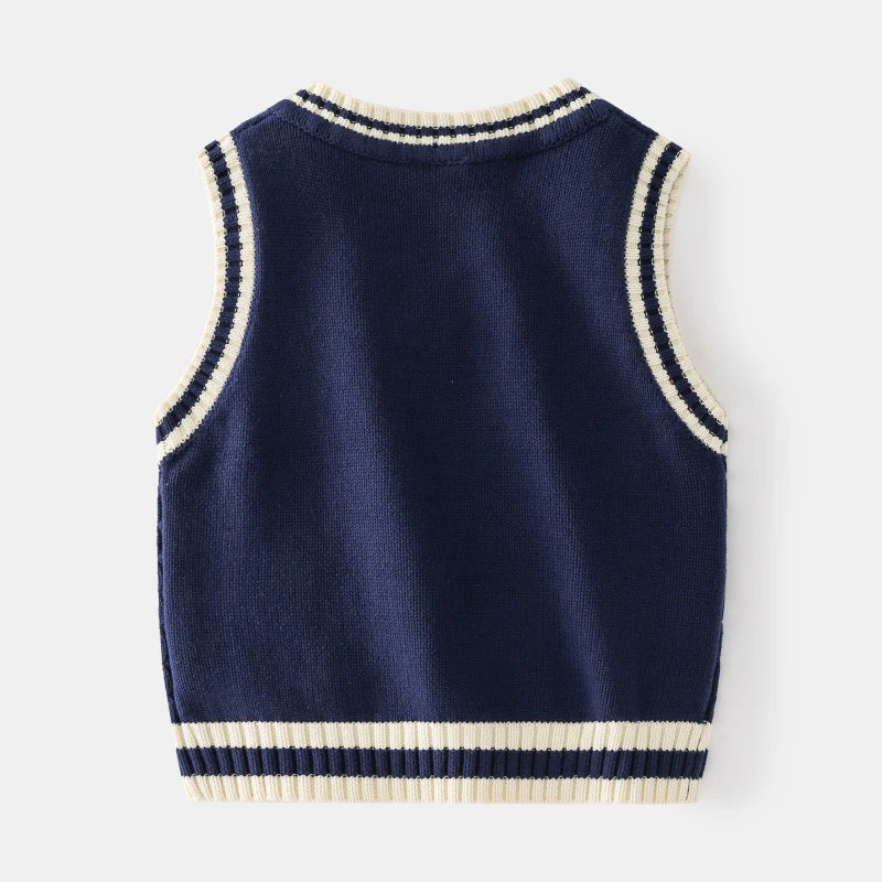 Sweater vest blue back