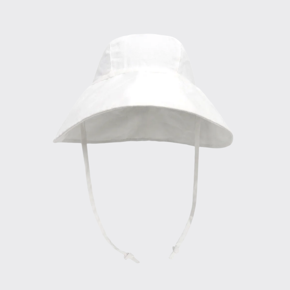 White linen sun hat front profile